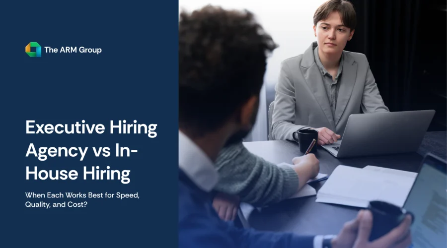 Compare executive hiring agencies and in-house hiring for speed, quality, cost, and leadership hiring success.