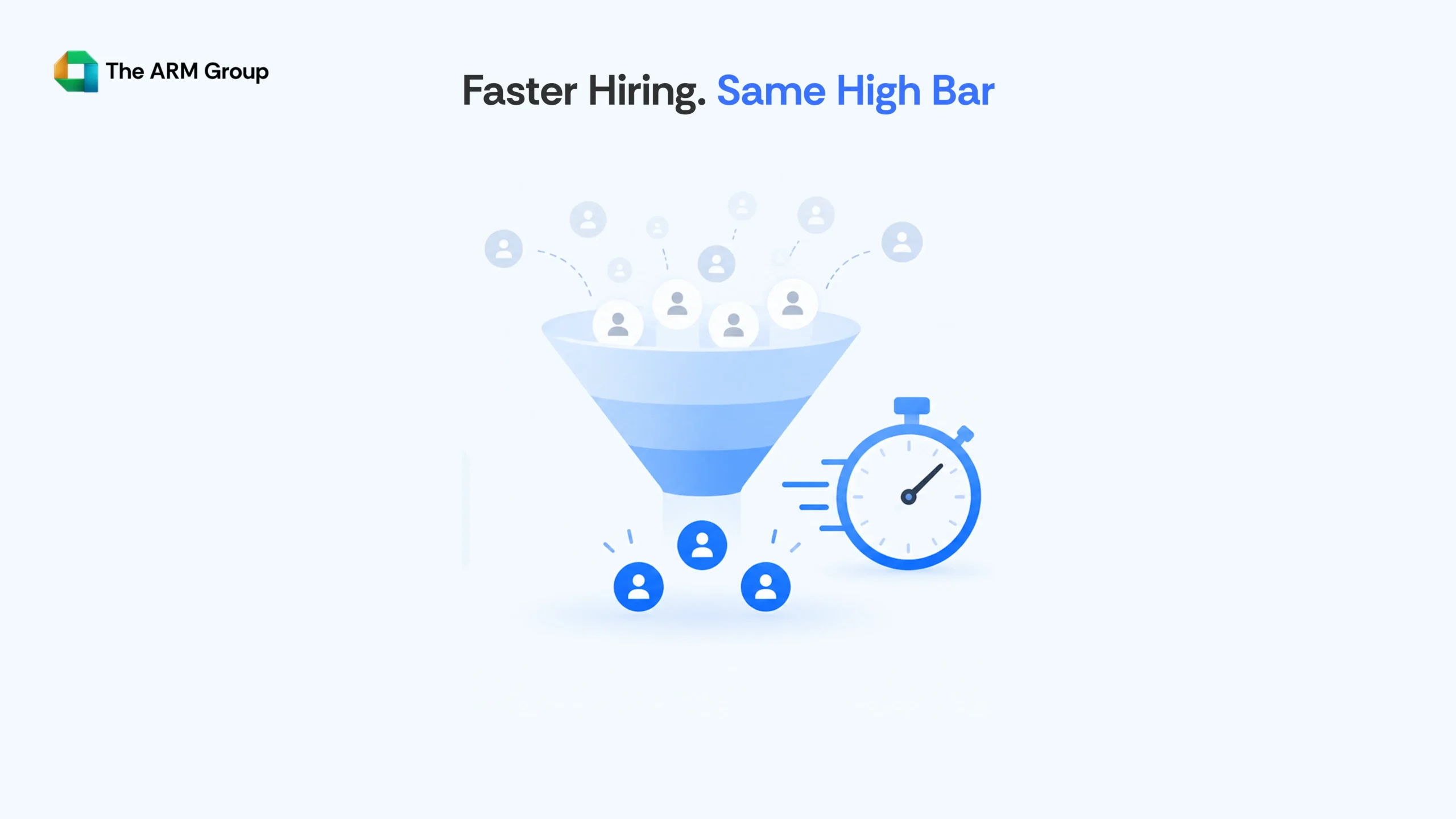 Recruitment funnel infographic illustrating how to streamline hiring while maintaining candidate quality.